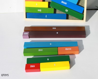 Wooden Montessori Inspired Counting Rods by Qtoys