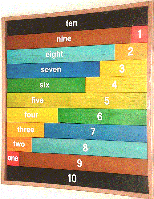 Count Ten Rods Wooden Montessori Inspired Counting Rods by Qtoys