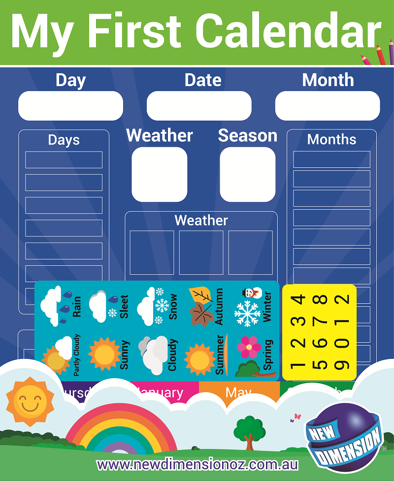 Magnetic My First Calendar and Weather Chart