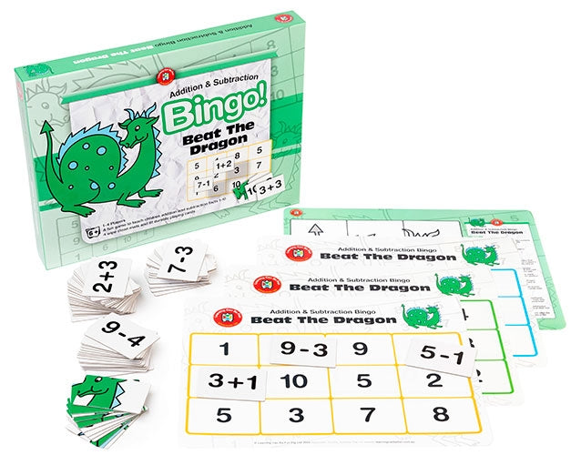 Beat The Dragon Bingo - Addition And Subtraction 6+