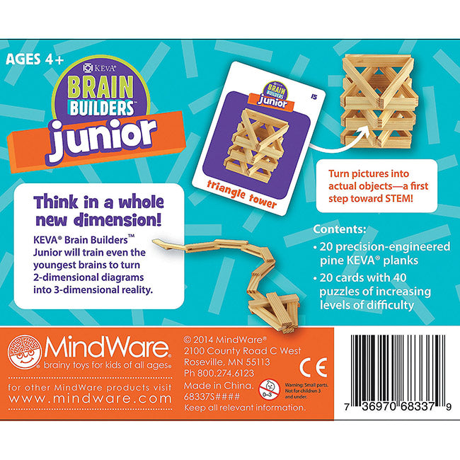 Keva Brain Builders Junior 4+ by Mindware