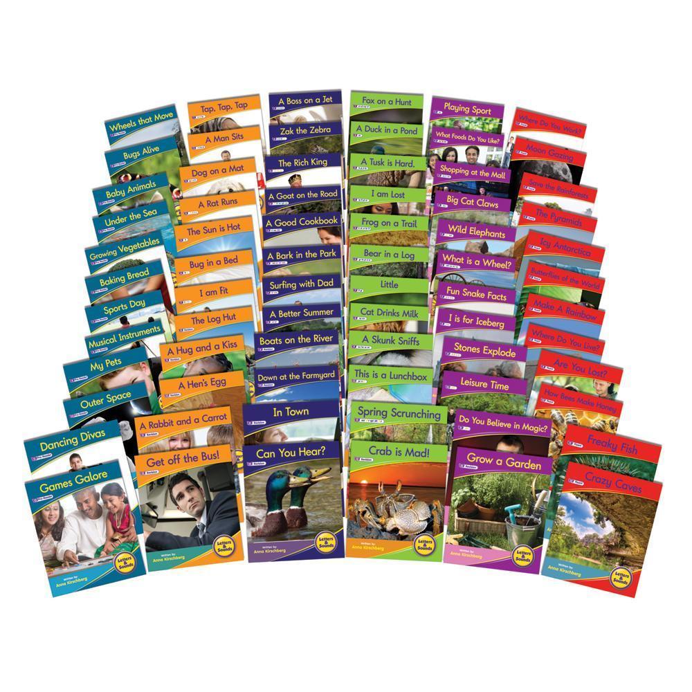 Junior Learning non-fiction decodable reader library across the Letters and Sounds phases