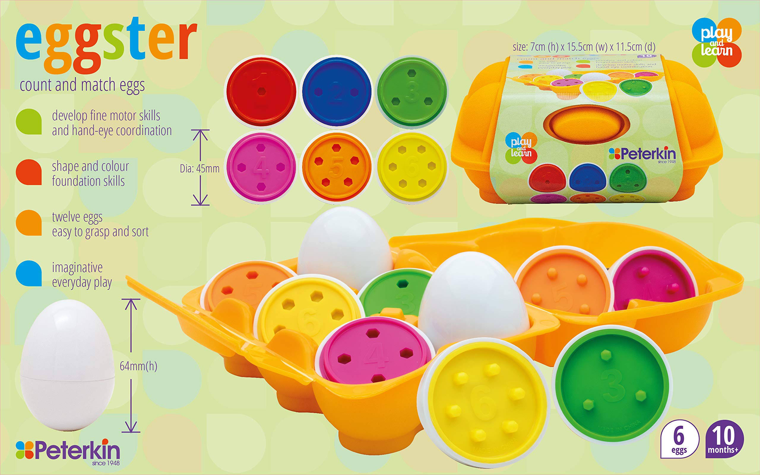 Eggster- 6 x Catch and Match eggs by Peterkin