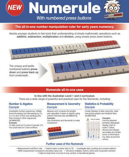 Numerule Counting Ruler - Count - Add - Number Sequences