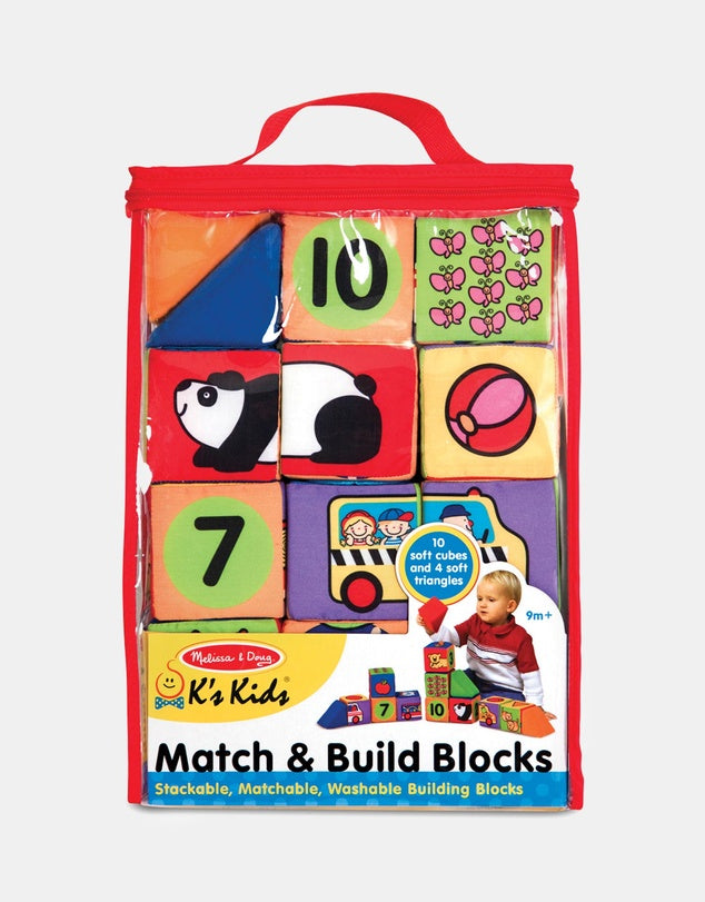 Match & Build Soft Learning Blocks - K's Kids/Melissa & Doug