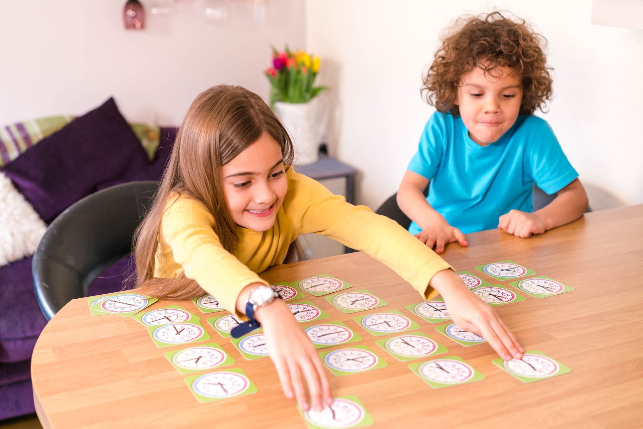 Easy Read Time Teacher Tell the Time Cards 5-7yrs