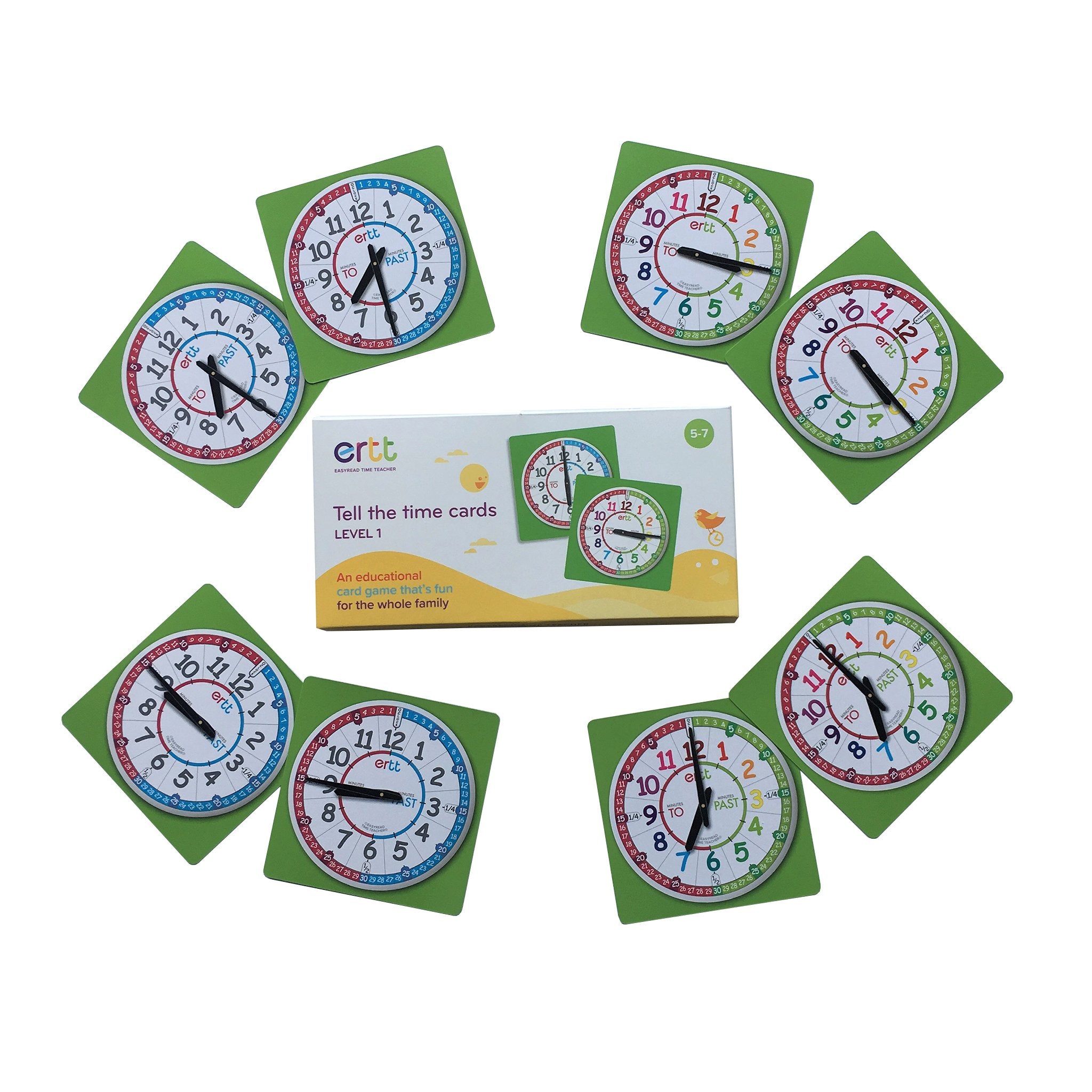 Easy Read Time Teacher Tell the Time Cards 5-7yrs