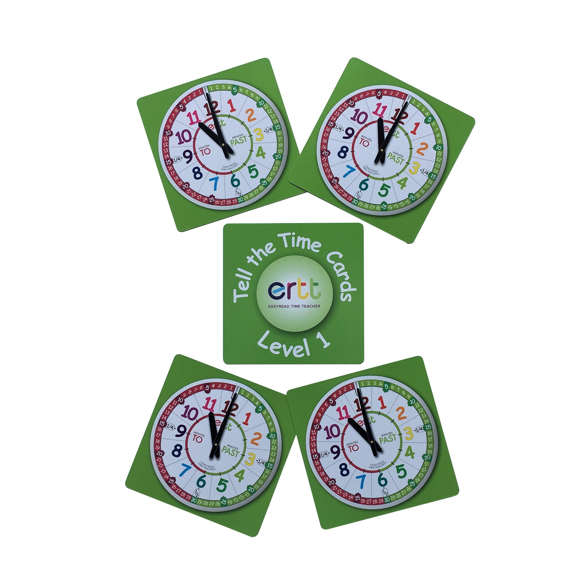 Easy Read Time Teacher Tell the Time Cards 5-7yrs