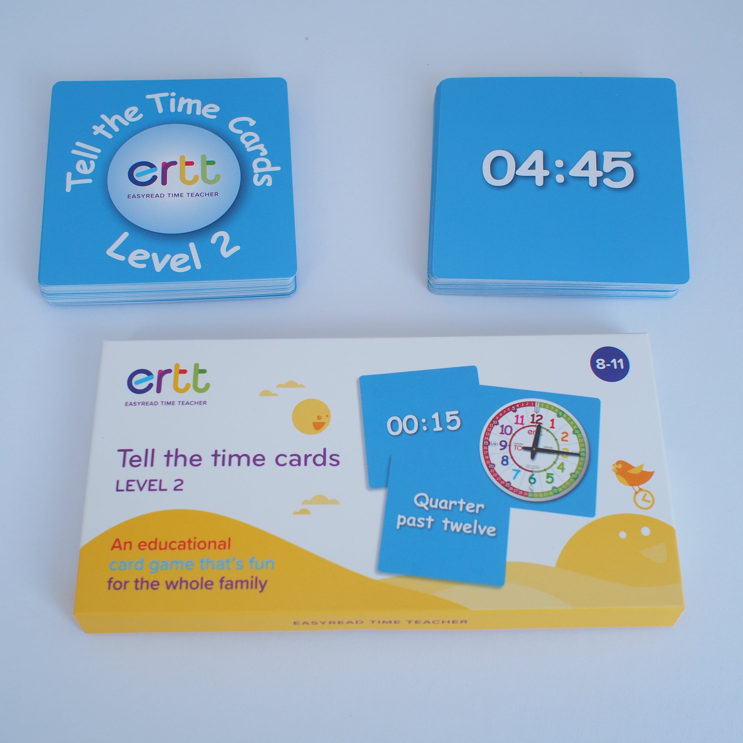Easy Read Time Teacher Tell the Time Cards 8-11yrs