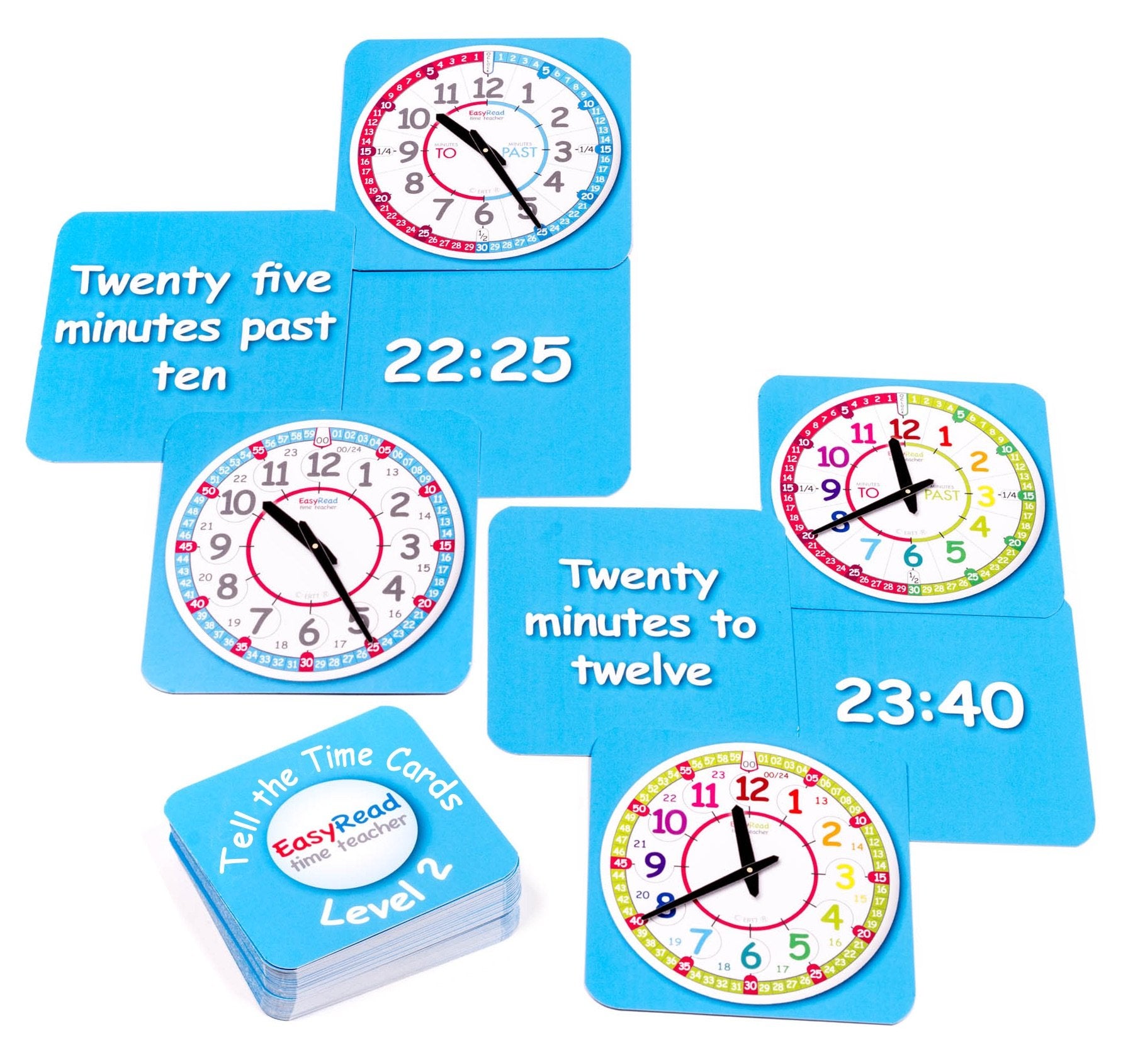 Easy Read Time Teacher Tell the Time Cards 8-11yrs