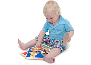 House Pets Jumbo Knob Puzzle 3 Piece - 12 months +   -by Melissa & Doug