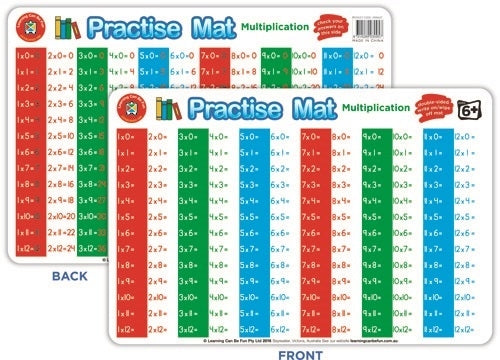 Practise Mat Write and Wipe - Learn Your Times Tables - Multiplication