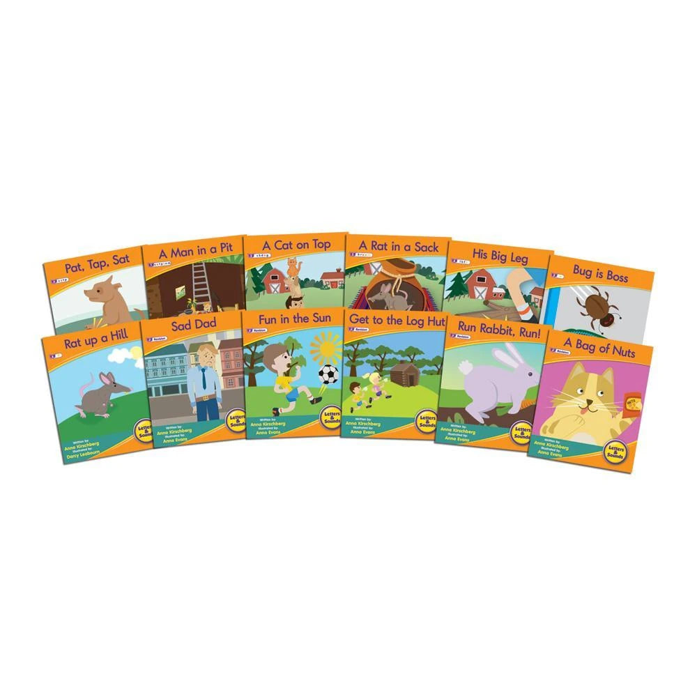 12 Decodable Readers - Phase 2 - Letter Sounds - FICTION Books - By Junior Learning