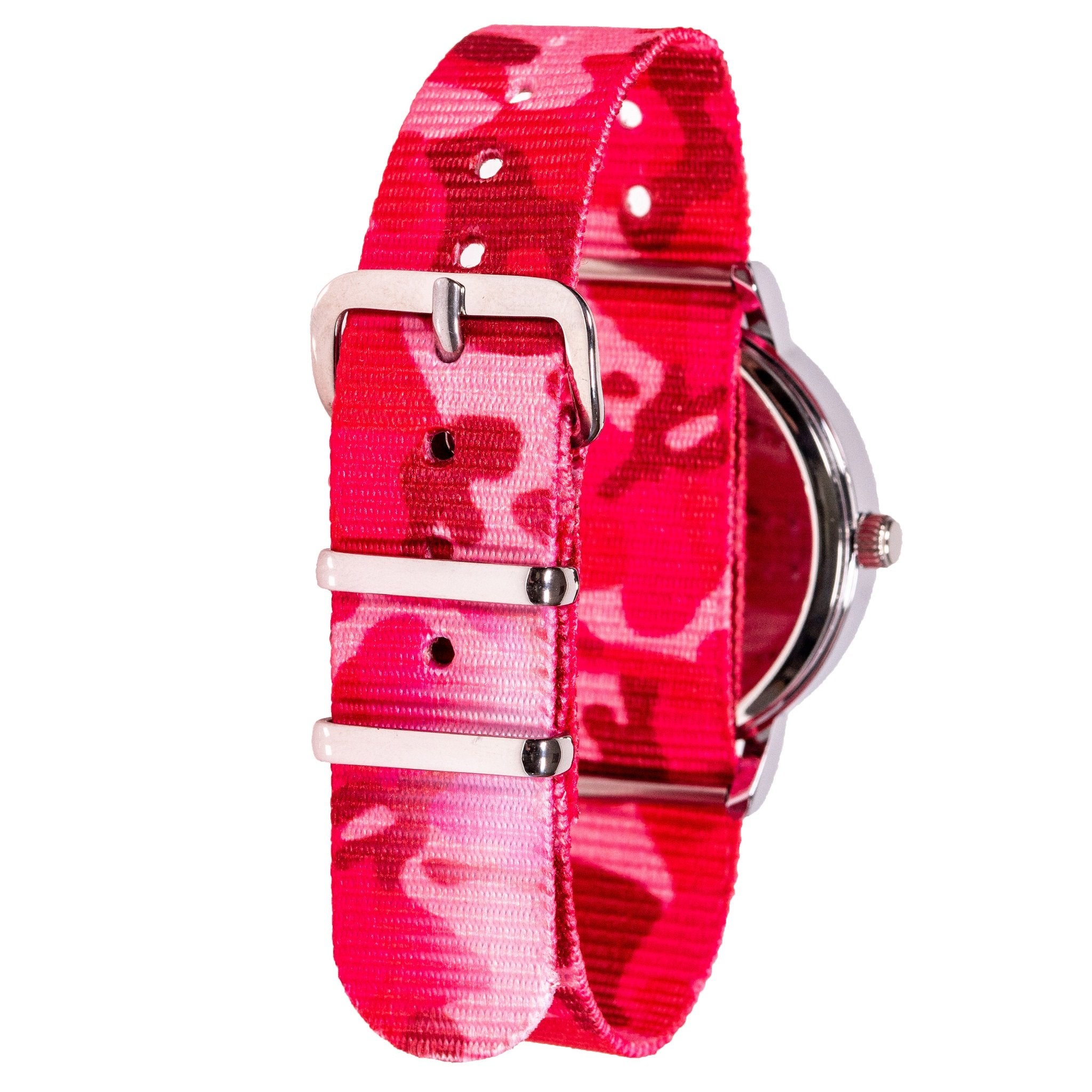 Easy Read kids Watch (Pink Camo with White & Pink face) Learn to tell the time (Past and To)