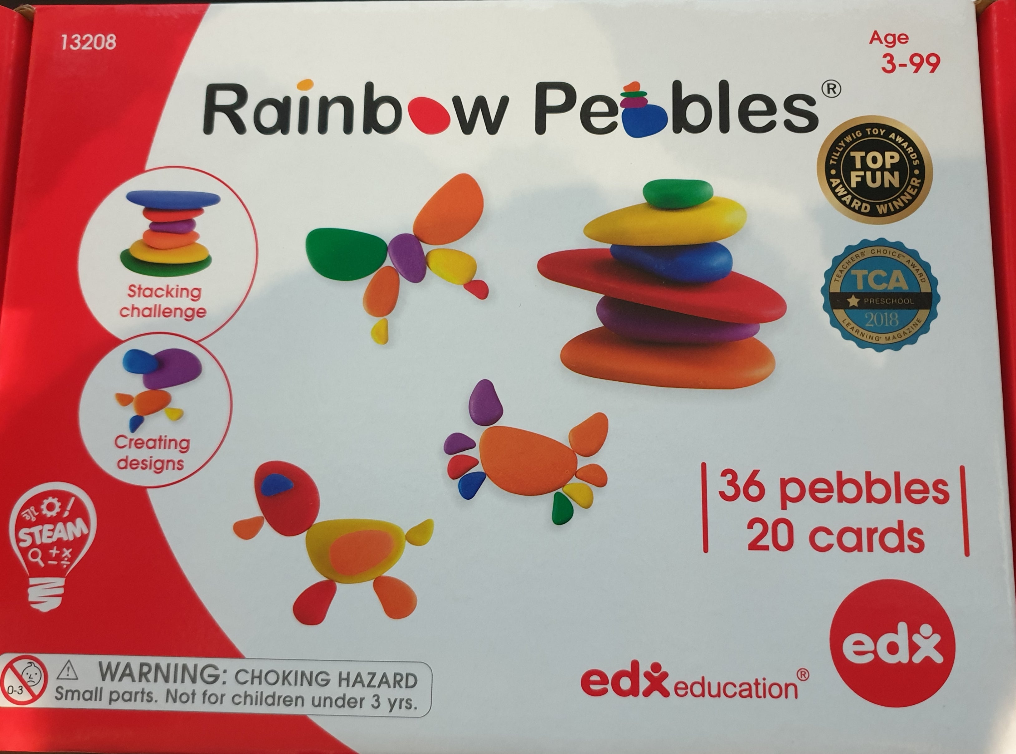 Rainbow Pebbles Set in a Box by educational colours