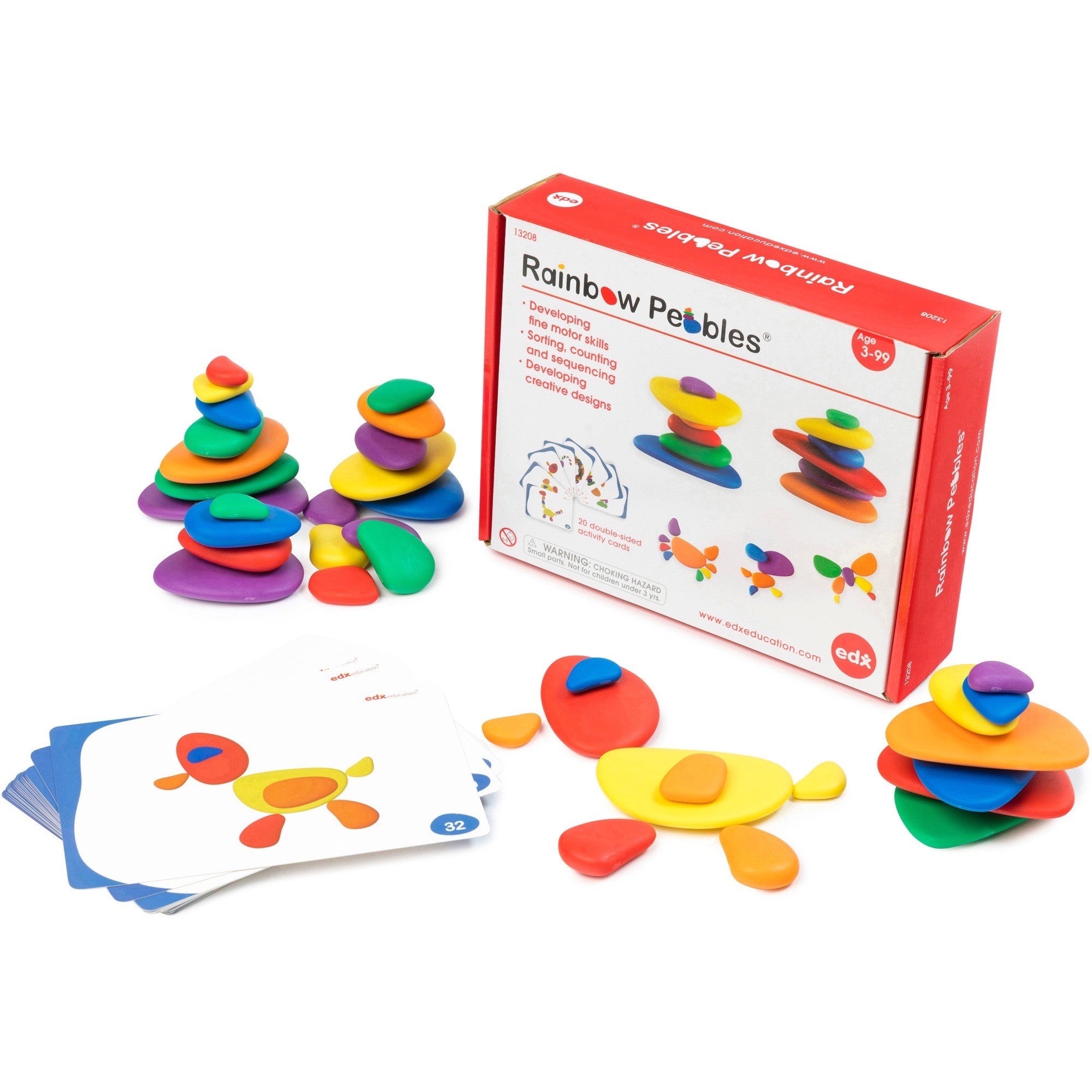 Rainbow Pebbles Set in a Box by educational colours