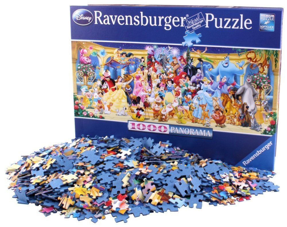 Genuine Ravensburger Disney Characters Panorama 1000 Jigsaw Puzzle