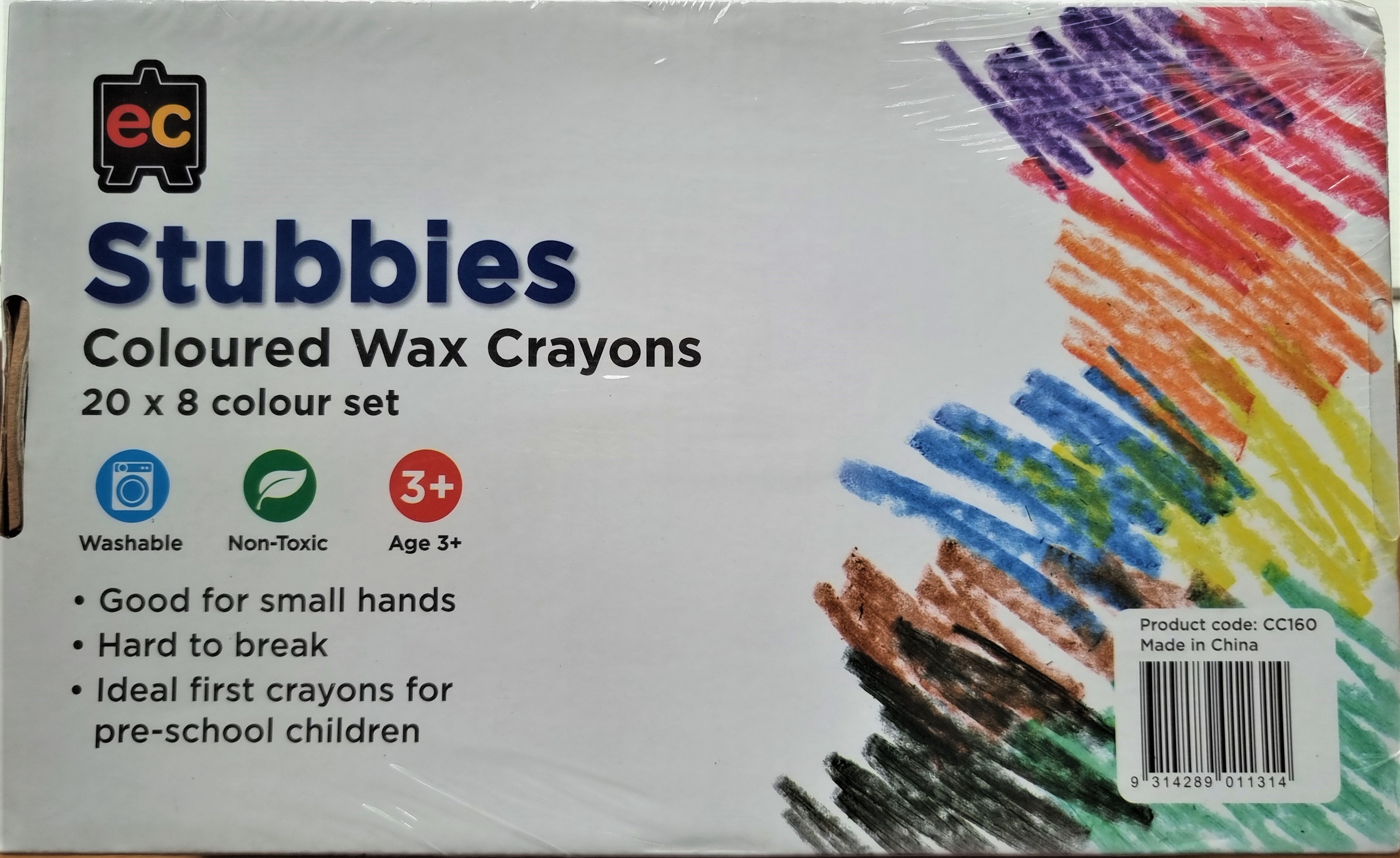 Stubbies Crayons - Bulk School Pack - 160 Pieces x Thick Strong Crayons by Educational Colours