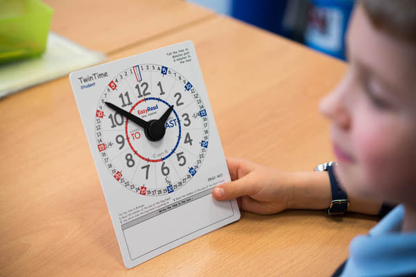 Easy Read - Twin Time Student Card - Learn to Tell Time - Past and To