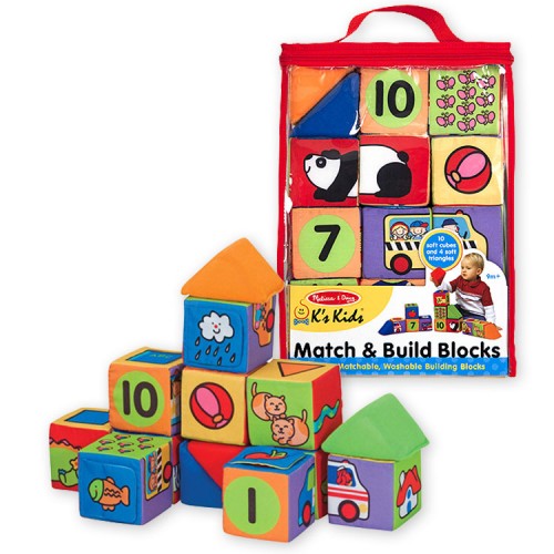 Match & Build Soft Learning Blocks - K's Kids/Melissa & Doug